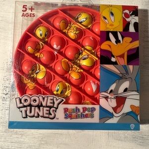 Looney tunes tweety bird red push pop squisher new